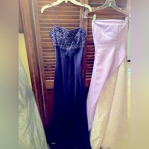 Morgan & co 3/4 blue shimmering prom 90s/02 dress